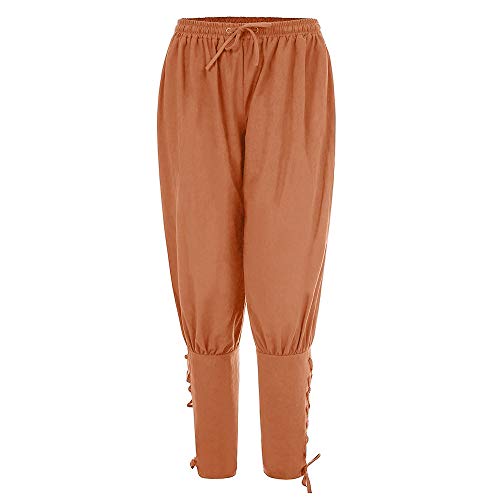 Men's Ankle Banded Pants Medieval Viking Navigator Pirate Costume Trousers Renaissance Gothic Pants