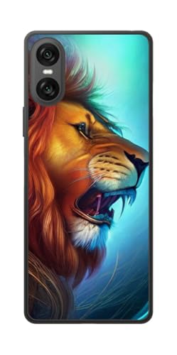 ClearView Sony Xperia 10 VI�p �v�����g �w�� �ی� �t�B���� ���{�� AI�摜YK ���C�I��1�iLion 1�j