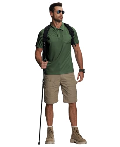 ZITY 5 Pack Polo Shirts for Men with Pocket Dry Quickly Short Sleeve Athletic Outdoor Work Collared Shirts3