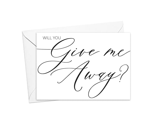 Designing Moments Will You Give Me Away, Walk me Down the Aisle Bridal Proposal Card for Dad Brother Son From Bride (Give Me Away)