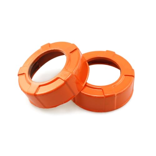 ZYAMY 2PCS Sausage Caulk Gun Aluminum Front Covers Soft Rubber Gun Pressure Caulking Nylon Push Head Pusher Gun Barrel Cover Parts for Kitchen Bathroom Water Tank Sink Window and Door Caulking