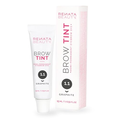 Renata Beauty Tinte para Cejas 15ml – Coloración Premium Cejas de Larga Duración con Resultados de 4 Semanas – Color Seguro y Suave [Color Gris/Grafito] [Oxidante No Incluido]