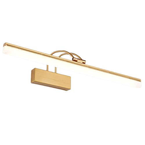 Lampe Maquillage LED Miroir Salle de Bain Anti-Ombre Applique Cuivre Réglable 4000K