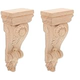 BESTonZON 2stücke Holz Geschnitzte Applikationen Dekorative Ecken Onlay Für Möbel Unlackiert Zum Bemalen Langlebig Elegante Wand Möbelverzierung