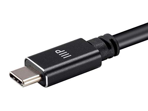 Monoprice Cabo USB tipo C ultra compacto 3.2 geração 2 – 1 metro – preto, 10Gbps, 5A, entrega rápida