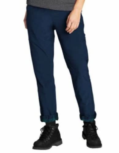 Eddie Bauer Women's Stretch Fleece Lined Polar Pant (12, Atlantic/Black Watch)