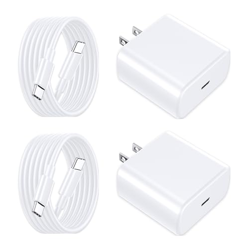 45W 2-Pack USB C Fast Charger for Google Pixel 9/9 Pro/9 Pro XL/8/8A/8 Pro/7A/7 Pro,iPhone 16/16 Plus/16e/16 Pro Max/15/15 Pro Max, Type C Super Fast Charger Block with 6FT Long USB C to C Cable Cord