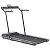 Sunny Health & Fitness Foldable Treadmill with Auto Incline and Shock Absorption, Smart Bluetooth for Home Walking Running, Digital Monitor Pulse Sensors, Compact Space Saving with SunnyFit App
