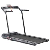 Sunny Health & Fitness Foldable Treadmill with Auto Incline and Shock Absorption, Smart Bluetooth for Home Walking Running, Digital Monitor Pulse Sensors, Compact Space Saving with SunnyFit App