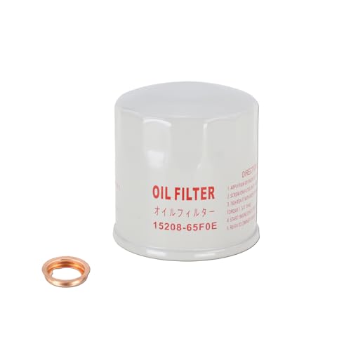 Kefly 15208-65F0E Engine Oil Filters Fits for Nissan Rogue Altima Frontier Pathfinder Kicks Infiniti with Drain Plug Gasket 11026-JA00A (1 PCS)