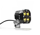 Temperatura de color: 6000k Faros de xenón 3 en amarillo LED TRABAJO FUERZA DE LUZ POD FLUTE FUTE LUGLE FOG OFF-RIVER ATV Lámpara de trabajo 12V 24V Faro para la motocicleta del automóvil Coche y moto ( Color : White 2PCS )