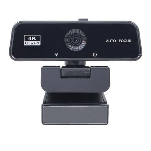 Webcam USB UHD 4K avec base rotative 360 pour streaming et reunion a distance