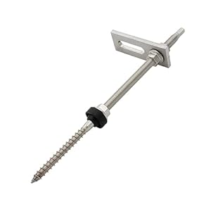 BRESKO Stockschrauben A2 M10 mit Adapterplatte 2 Stück