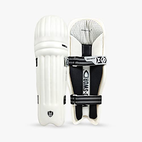 WOOD-SWORD | Armour-LX Lite | Cricket Batting Leg Guard (Batting Pad) | Multi-Color (White - Black, Boys) (B09HNV3ZHC) Amazon Price History, Amazon Price Tracker