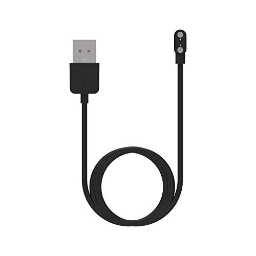 E ECSEM Magnetic Charger Cable Compatible for Haylou Solar Plus SmartWatch, 3.3FT Replacement High Speed USB Charging Cable Cord for Haylou Solar Plus LS16 Smartwatch Accessories (Black)