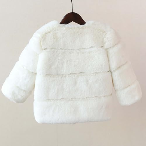 Coats for Girls Fashion Faux Fur Crewneck Button up Jacket Teen Fuzzy Jackets Thick Winter Warm Outwear Kids Clothes3