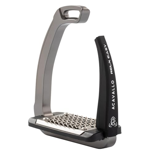Acavallo Rel-X Easy Stirrups, One Size, Titanium, Set of 2