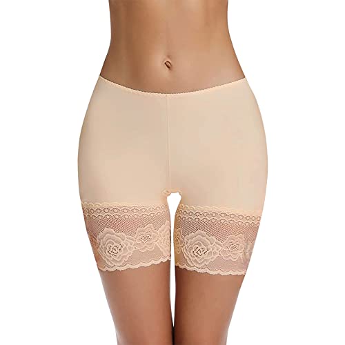 Joyshaper Bragas Pantalones Mujer Braguitas Sin Costuras Bragas de Seguridad Transpirable Boxer Anti Rozaduras Ropa Interior, Beige, XL