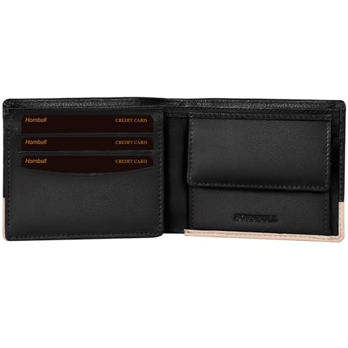 Image of HORNBULL Nikolas Black Leather Wallet for Men | Genuine Leather Wallet with RFID Blocking | Purse for Men