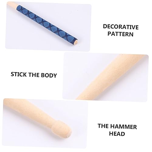 2 pares de baquetas profesionales de madera de arce miniatura 7