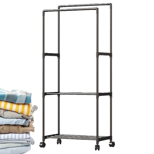 Penderie double barre compacte pour ranger les vêtements lourds et libérer les placards - 2