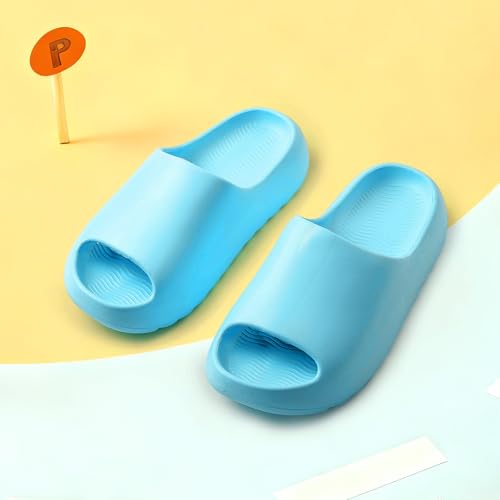 Image of Kids Cloud Slides for Boys & Girls, Super Soft & Comfy Beach Pool Slippers, Non-Slip Waterproof Shower Sandals for Toddlers & Kids