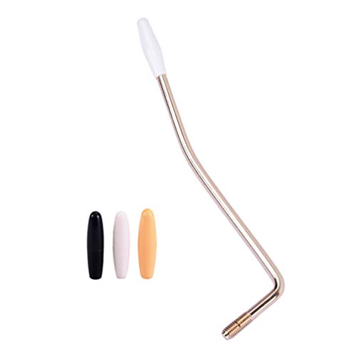 Milisten Gaq109 Golden Guitar Shake Handle 6mm Thread Tremolo Arm 3 Cap Tips for Electric Guitar Players