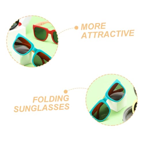 2 Pairs Foldable Sunglasses for Summer Fun Stylish Frame Sunglasses for Boys and Lightweight and Easy to Clean Design for Outdoor Activities and Festivals4