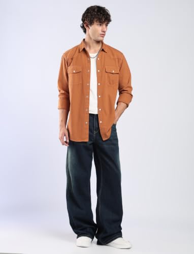 Image of INKD Men's Regular Fit Shirt - 100% Cotton | Casual Shirts for Men | Full Sleeve