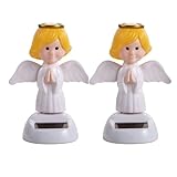 2Pcs Solar Powered Dancing,Angel Solar Dancing Figures,Solar Powered Shaking Hand,for Car Decoration Window Car Dashboard Automotive Interior Accessorie Solar Power Kits Toys and Games