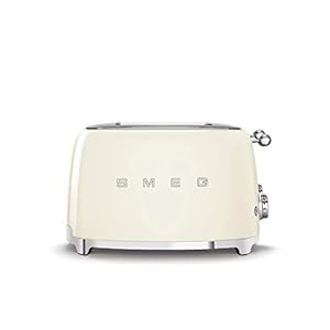 Smeg 50s Retro 4-Slot Toaster TSF03CRUS Bundle with Bamboo Tongs - Cream Smeg 50s Retro 4 Slot Toaster TSF03CRUS Bundle with Bamboo Tongs Cream