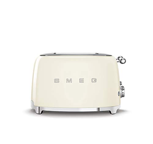 Smeg-50s-Retro-4-Slot-Toaster-TSF03CRUS-Bundle-with-Bamboo-Tongs-Cream Smeg 50s Retro 4 Slot Toaster TSF03CRUS Bundle with Bamboo Tongs Cream
