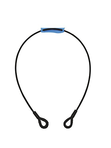 Set de 5 x Cuerda de acero con casquillos 100cm x 6mm, negro, carga máxima BGV C1 165kg - Pack de eslingas de acero / Set de cuerdas de seguridad con mosquetón - showking