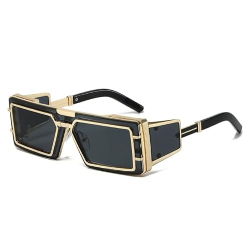 Lunettes de soleil pour hommes style punk et métal avec protection UV400