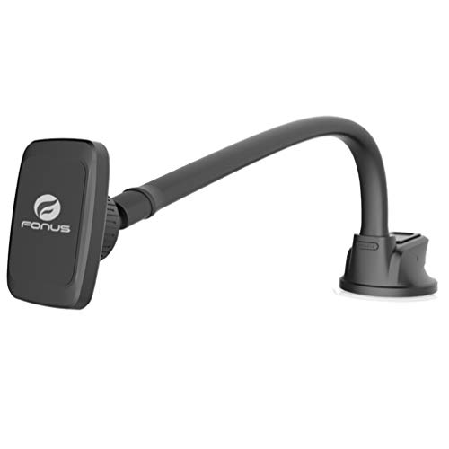 Magnetic Car Mount for Pixel 7/Pro/6a/6/Pro Phones - Holder Dash Windshield Strong Grip Long Gooseneck J1K Compatible with Google Pixel 7/Pro/6a/6/Pro