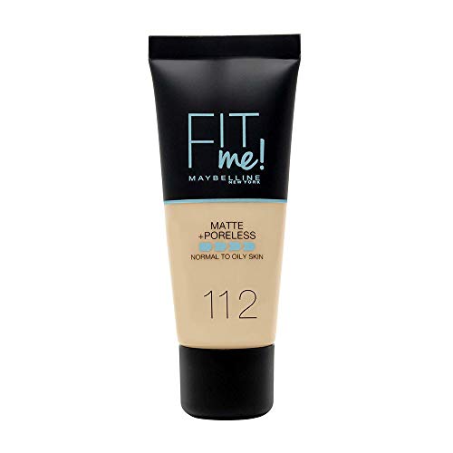 Maybelline Fit Me Matte and Poreless Foundation, 112 Soft Beige