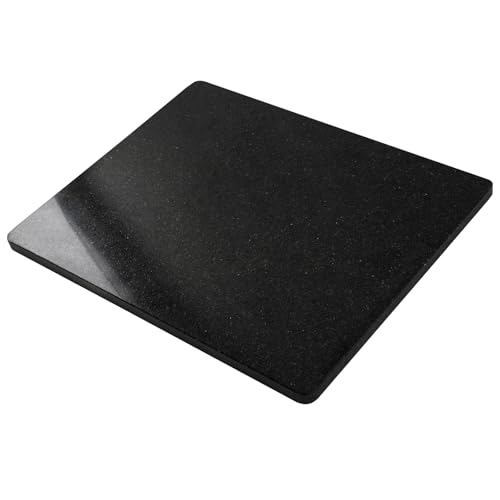 Natural Black Marble Cutting Board For Kitchen, 16 x 20 Inch Marble Slab Granite Cutting Board With Non-Slip Feet For Baking, Cheese, Chocolate, Black Granite