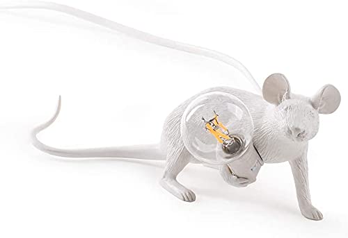 Siqi Resin Mouse Table Light, Creative Animal Desk Accent Lamp Bedside Gift Decoration Cartoon Lighting -Lying