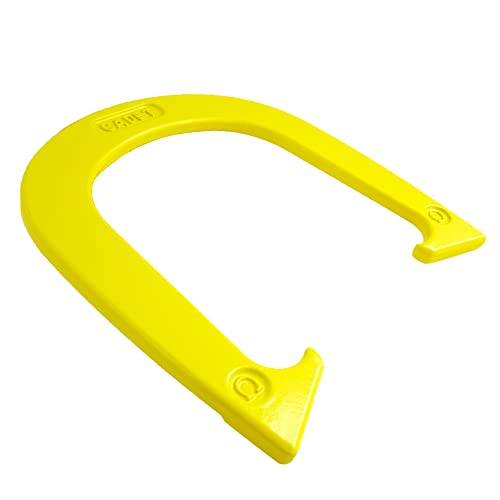 Light Weight Cadet Pitching Horseshoes - Yellow Finish - Nhpa Sanctioned For Tournament Play - Drop Forged Steel - One Pair (2 Shoes) #TOP1