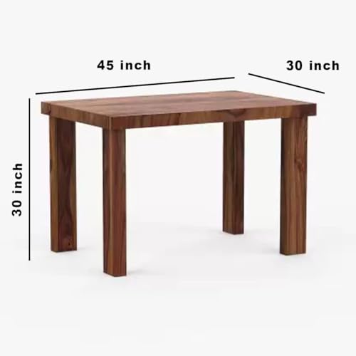 Image of Dining Table Set of 4, Teak Wood Dining Table with Chair || Dining Room Set ll Wooden Dining Table 4 Seater Comfortable Seating || Premium, Modern /Unique Decorative Dining Table Set Honey Finish