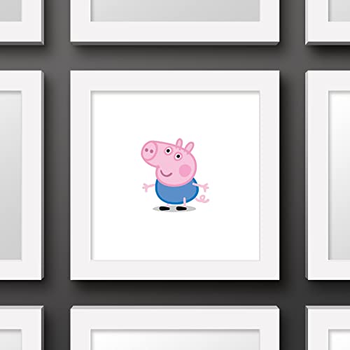 Poster Peppa Pig George 30cm cadre blanc pour habiller un mur vide