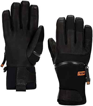 FRDM Elevate Cold Weather Snow Gloves- Waterproof Windproof Leather Convertible Ski Snowboard Snowmobile, for Men & Women