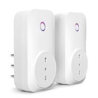 Meross Presa Smart Italiana, Monitoraggio Energetico, Presa WiFi (Type L) 16A 3840W, Controllo...