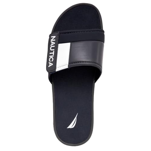 Image of Nautica Men's Athletic Slide Sandal, Adjustable Straps, Comfort Slip-On