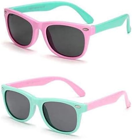 Boolavard Kids Polarized Sunglasses Rubber Flexible Shades for Girls Boys Age 3-10