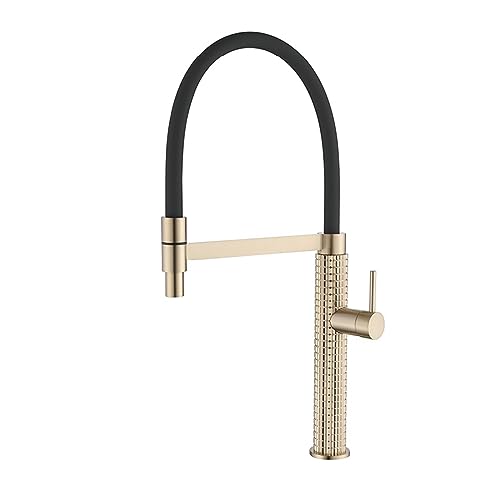 Robinet de cuisine en laiton le charme du gris brossé design chaleureux