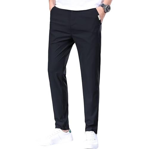 Men's Casual Formal Dress Pants Business Stylish Suit Pants Lightweight Slim Fit Work Pants