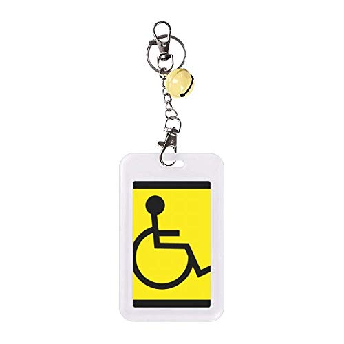 Symbole d'avertissement pour personne handicapée sur étui carte de crédit