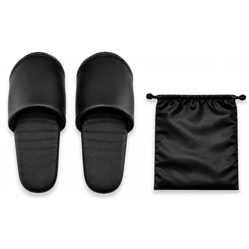 Premium PU Leather Travel Slippers for Men