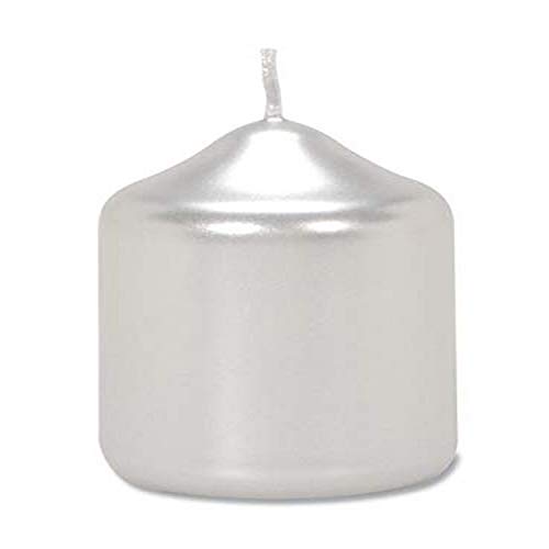 Darice Mini Pillar Candle - Metallic Silver - 2 X 2.5 Inches #TOP30